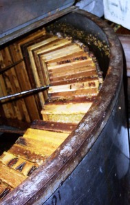 (STEP 4) HONEY BEING SPUN IN A CENTRIFUGE